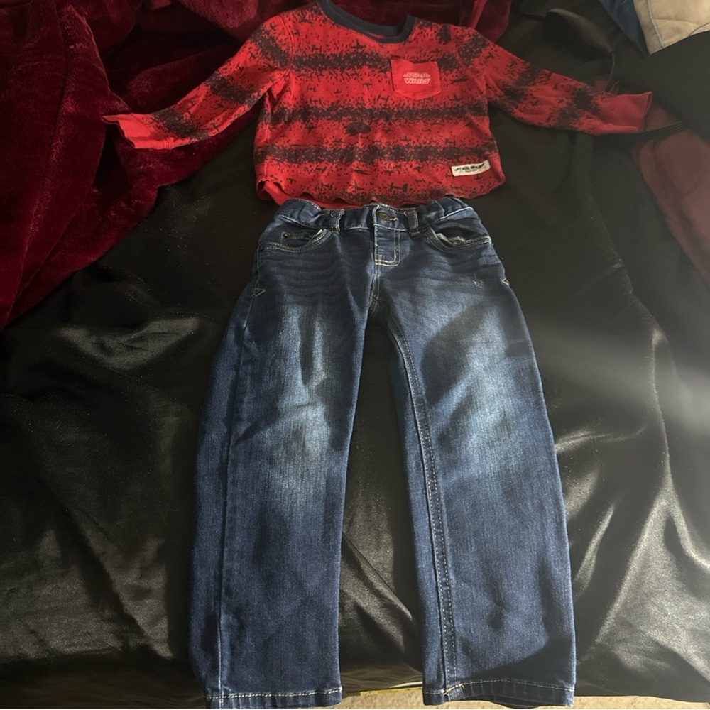 Disney Star Wars Size 4 Shirt and Cat & Jack Size 4T Jeans